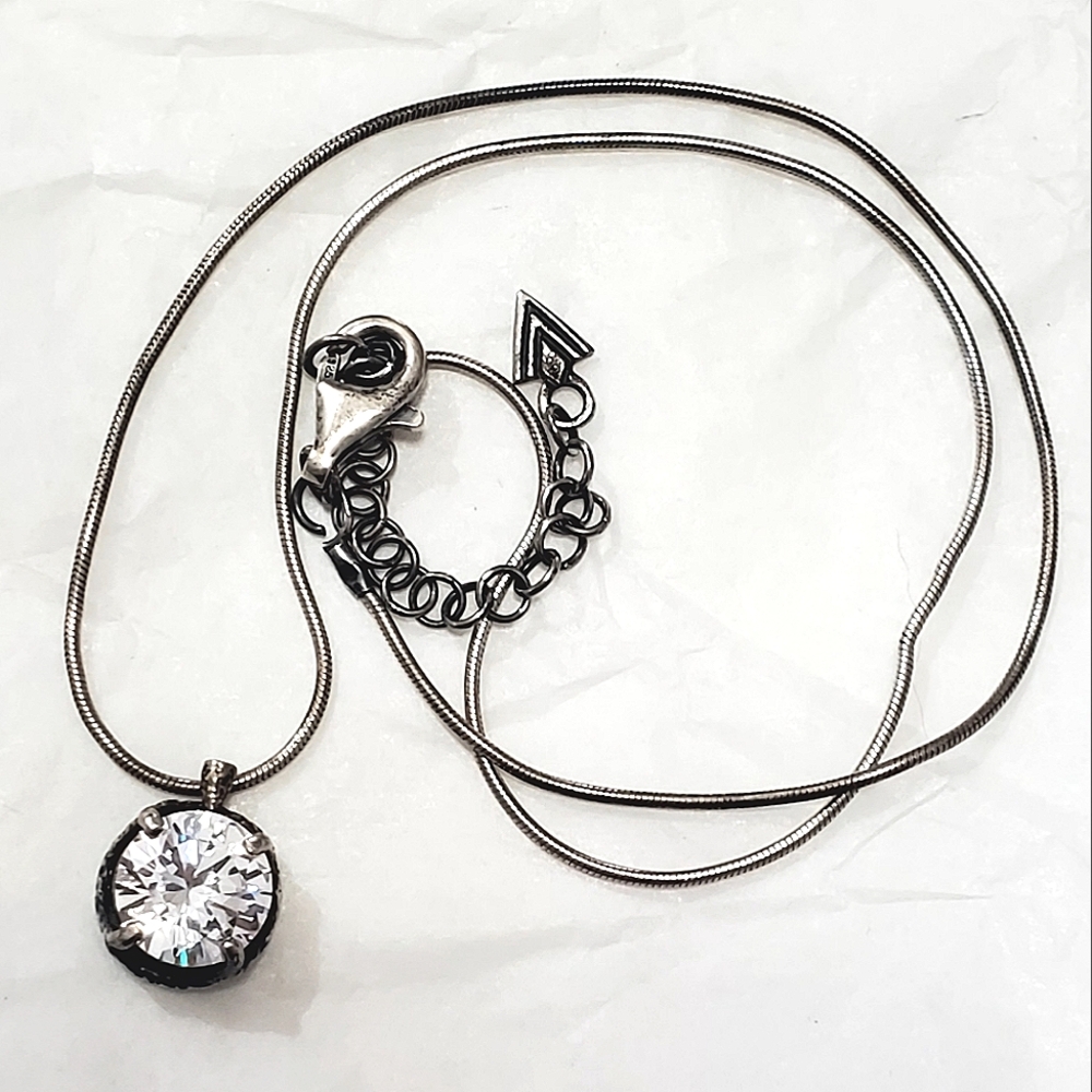 Silpada 925 Sterling Cinema Star CZ Pendant Necklace N2370 - Picture 2 of 7
